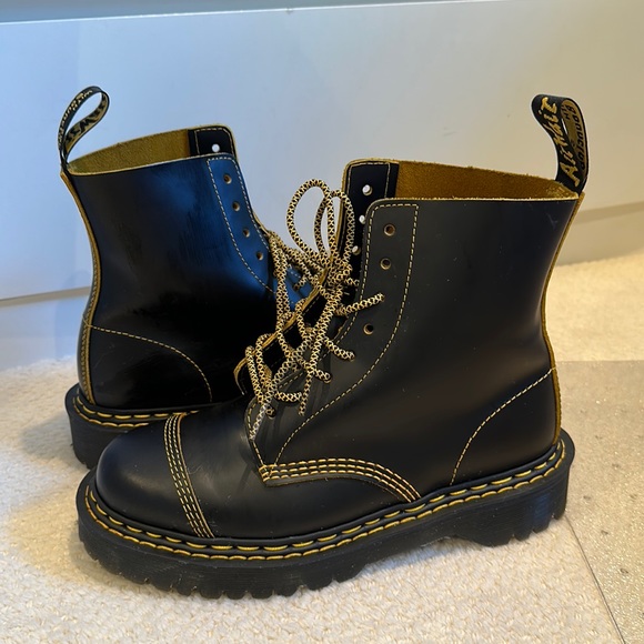 Dr. Martens Shoes - Dr. Martens Lace Up Black Platform Boots